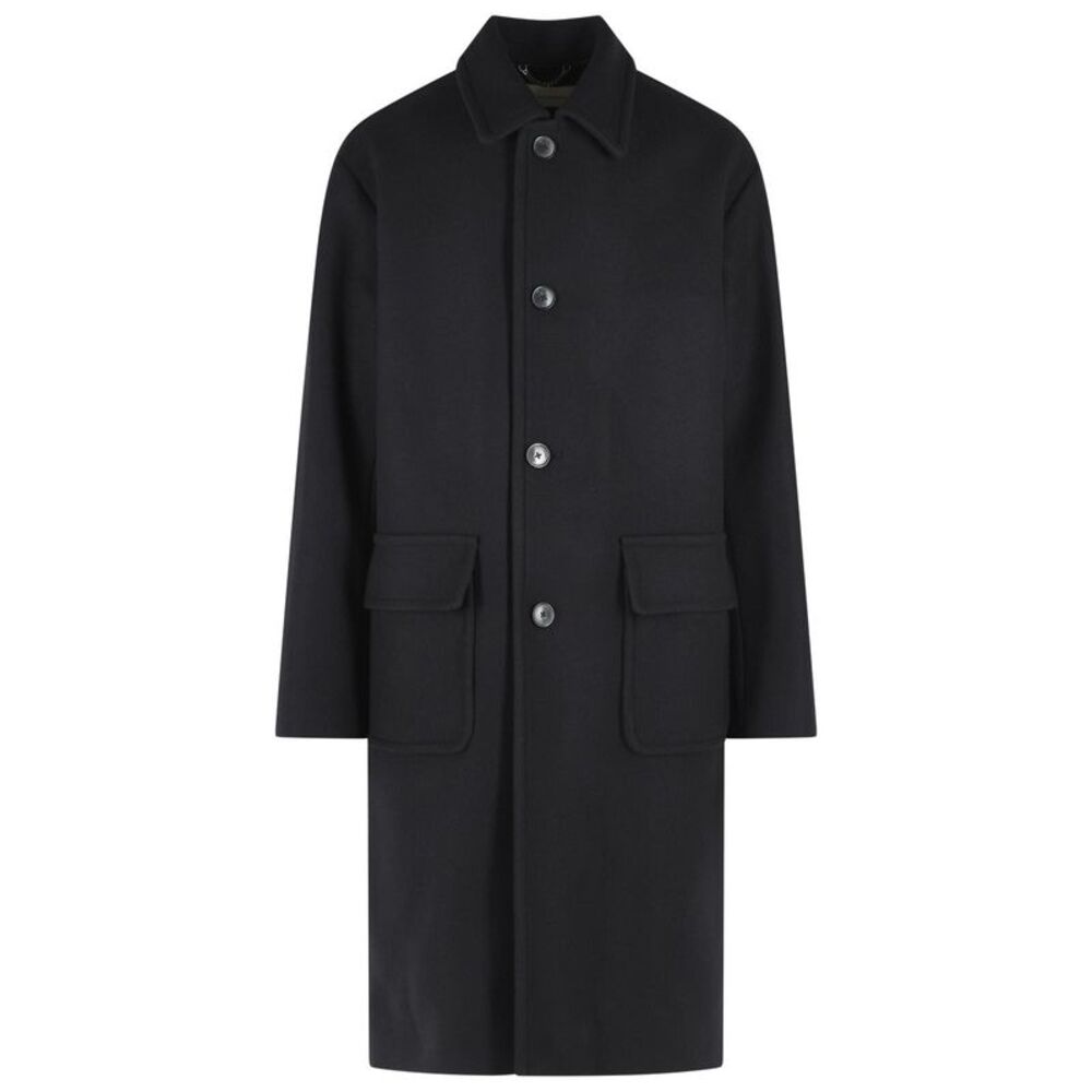 Dries Van Noten 'Randale' Black Wool Blend Coat Men